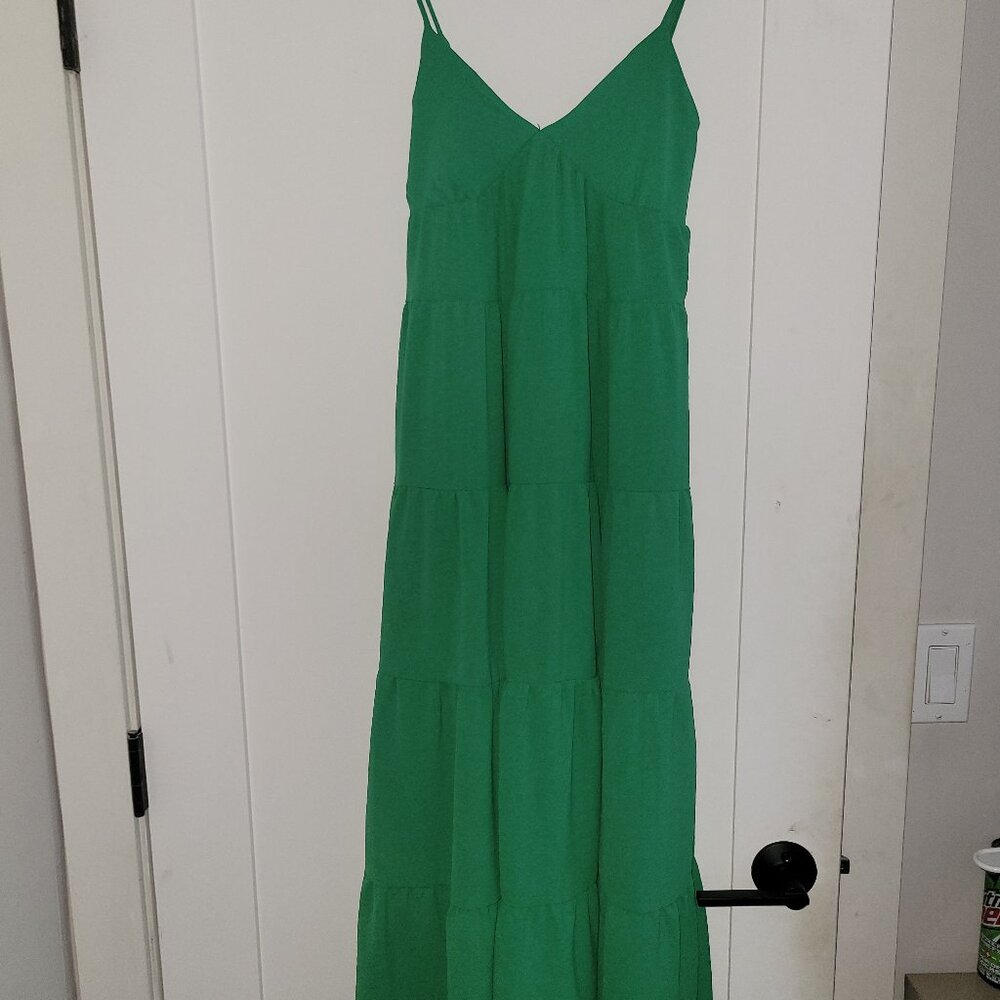 Monteau kelly green maxi dress